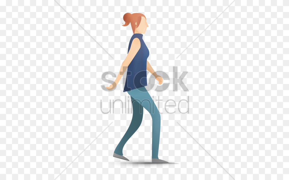 Woman Walking Vector Image, Person, Cleaning, Clothing, Pants Free Png Download