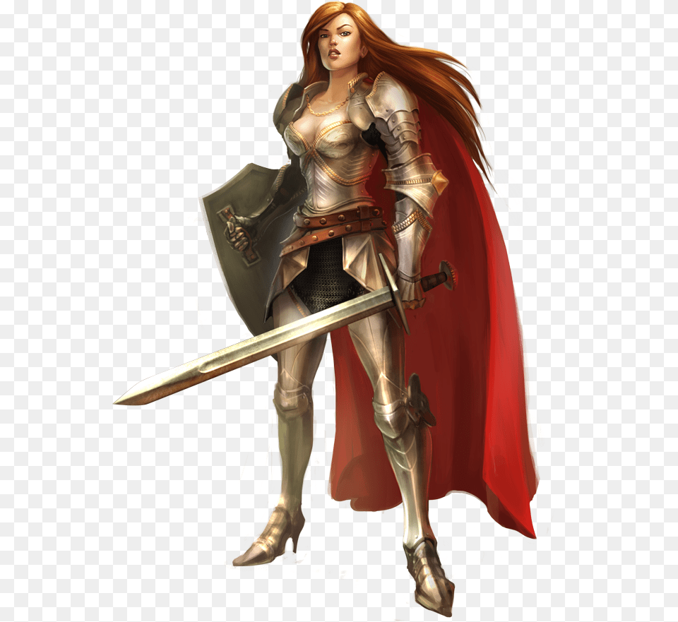 Woman Warrior Transparent Female Warrior, Adult, Person, Sword, Weapon Free Png Download