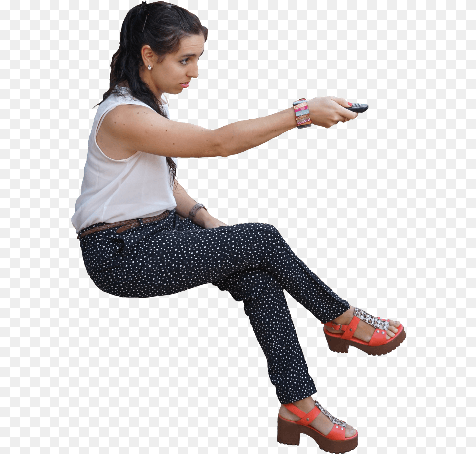 Woman Watching Tv Person Watching Tv, Clothing, Footwear, Shoe, Body Part Png Image