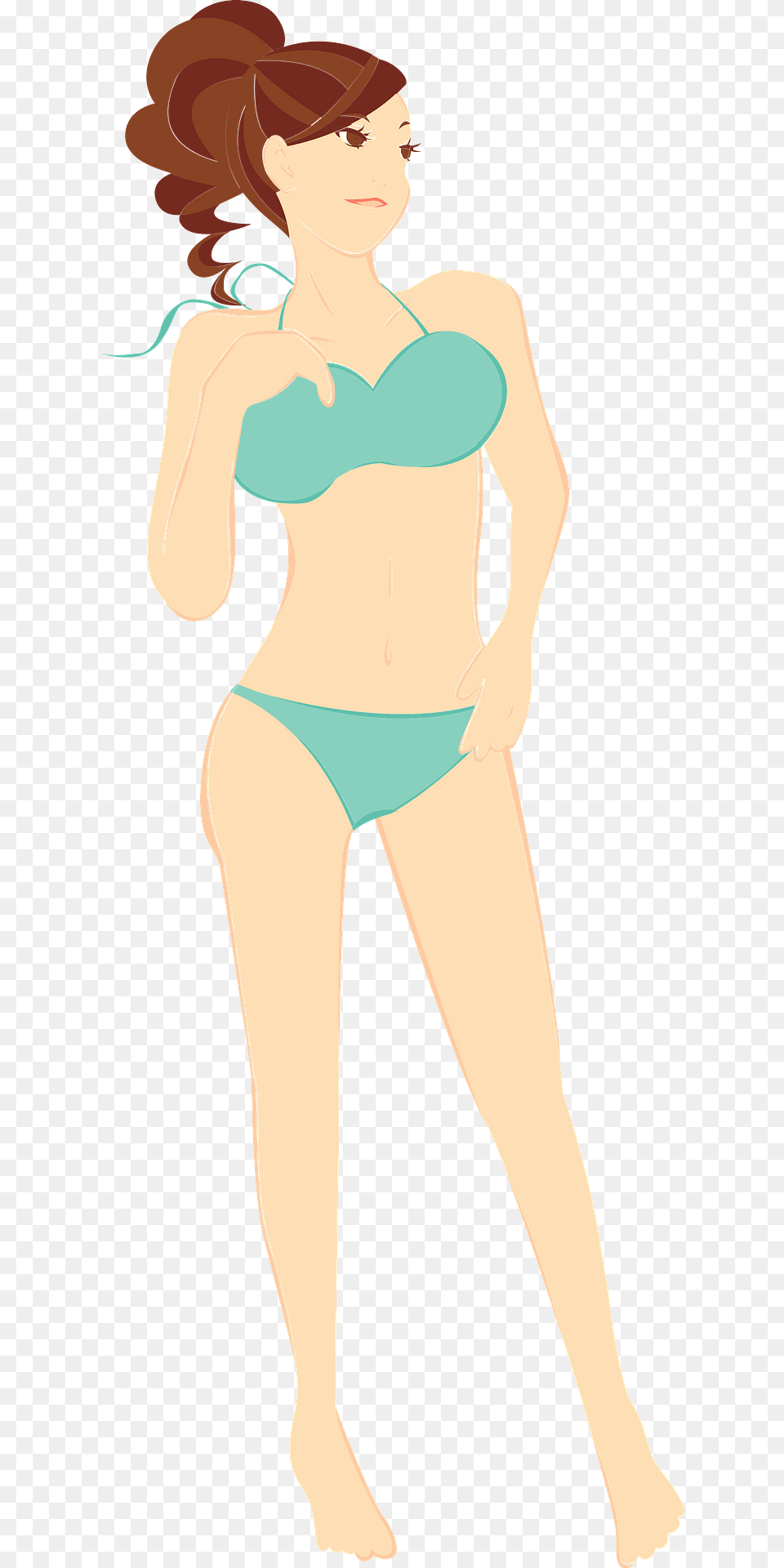 Woman Wearing Swimwear Clipart, Clothing, Bikini, Person, Bra Png Image