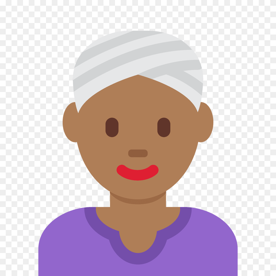 Woman Wearing Turban Emoji Clipart, Bathing Cap, Cap, Clothing, Hat Png