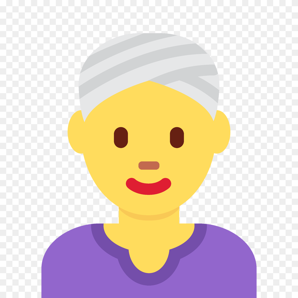 Woman Wearing Turban Emoji Clipart, Hat, Bathing Cap, Cap, Clothing Png Image