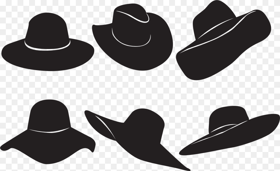 Woman With A Hat Black Hat Ladies Cap Vector, Clothing, Cowboy Hat, Animal, Fish Png Image
