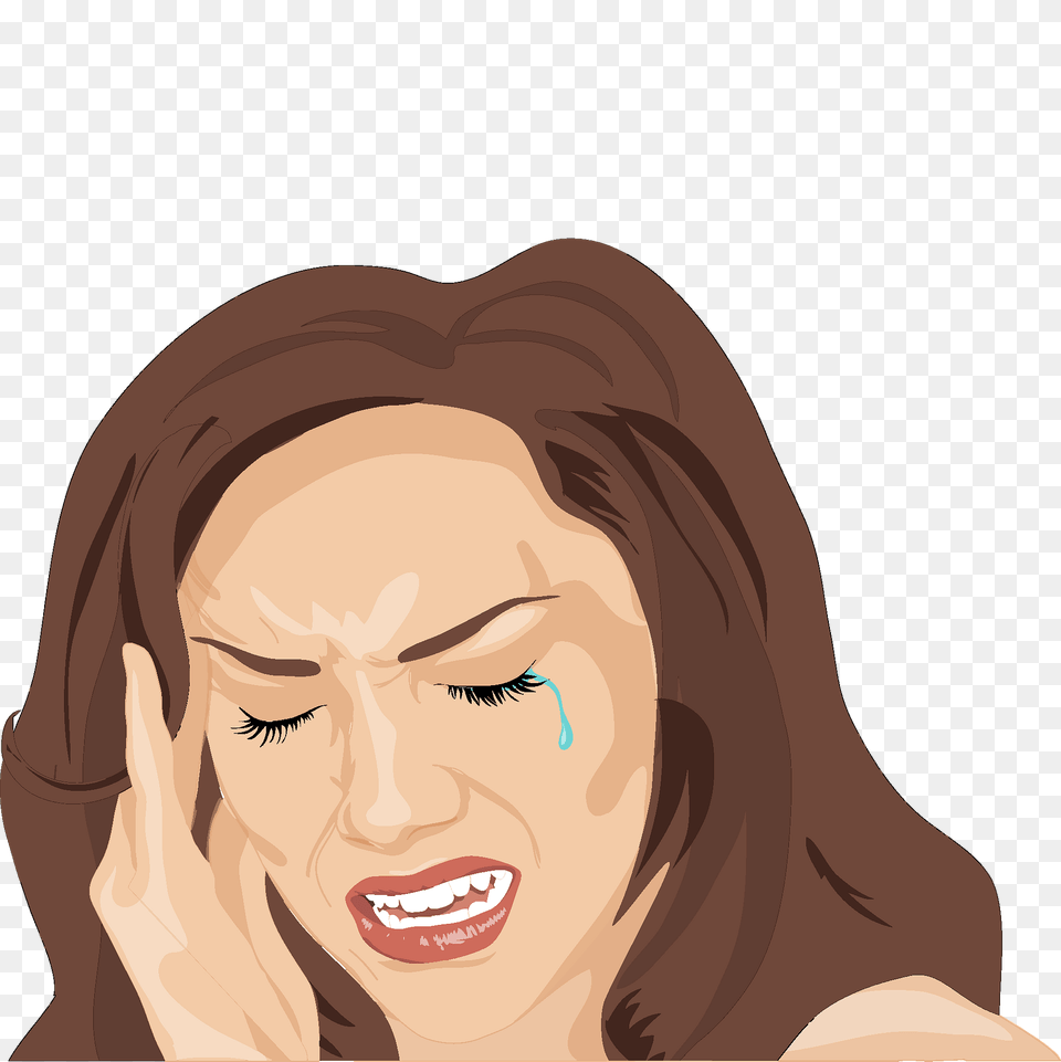 Woman With A Headache Clipart, Face, Head, Person, Adult Png Image