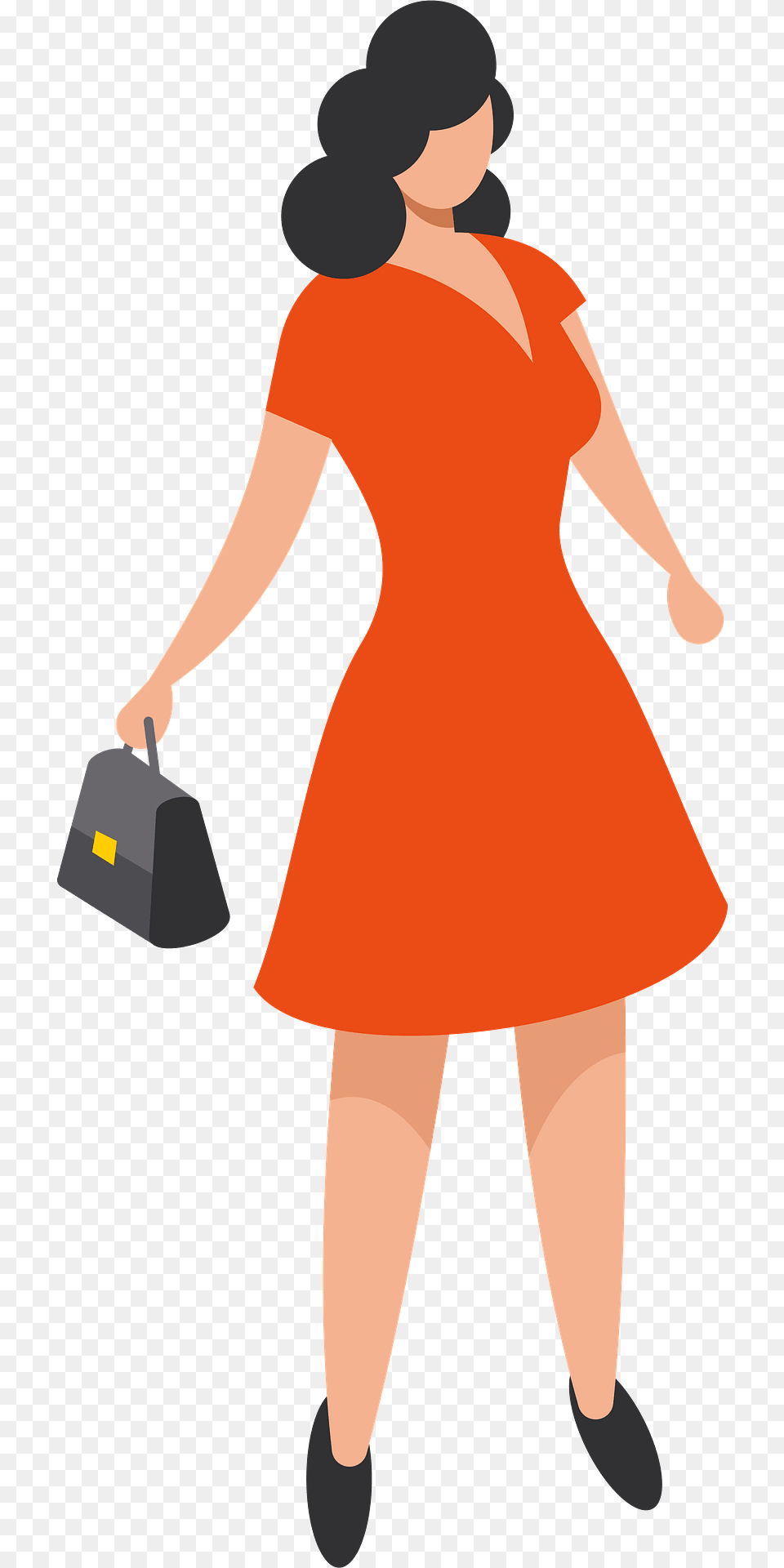 Woman With A Purse Clipart, Accessories, Person, Bag, Cleaning Free Png