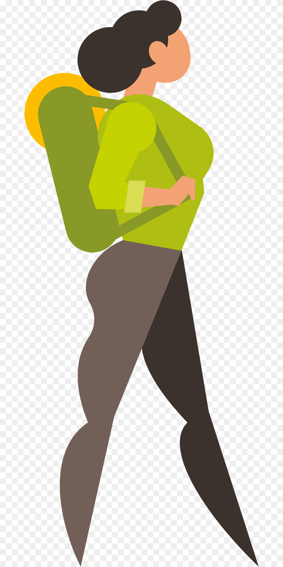 Woman With Backpack Clipart, Person, Walking, Clothing, Dancing Free Png