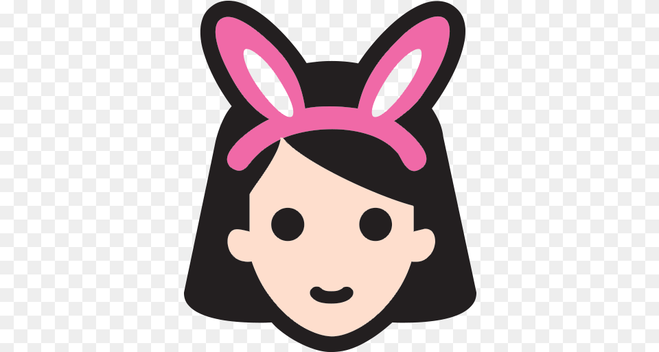Woman With Bunny Ears Emoji For Facebook Email U0026 Sms Id Emoji, Clothing, Hat, Snowman, Snow Free Png Download