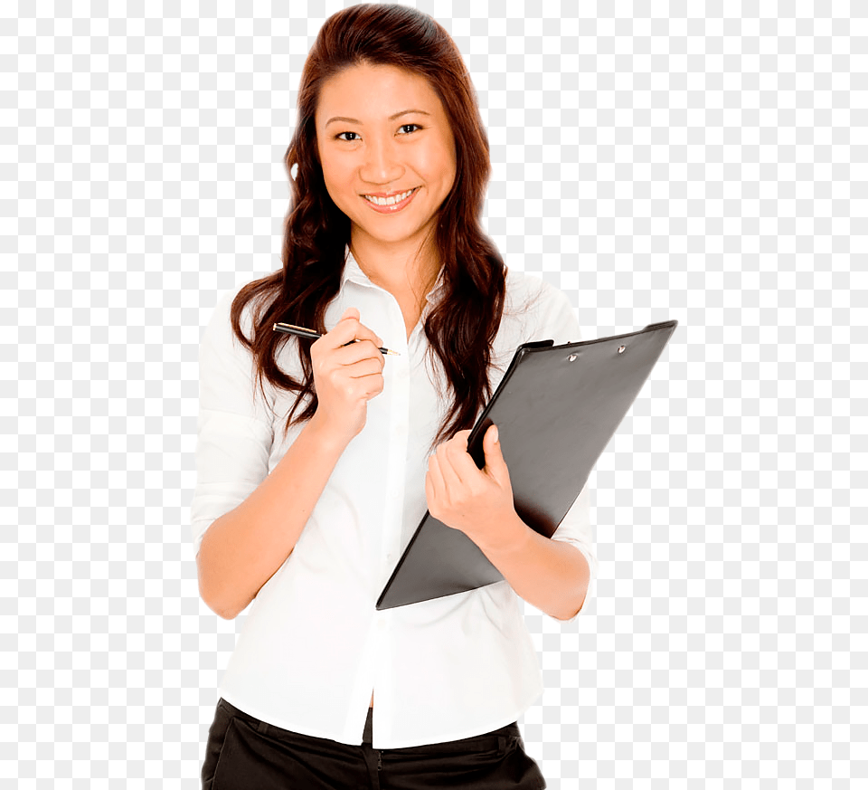 Woman With Clipboard, Clothing, Shirt, Person, Head Png