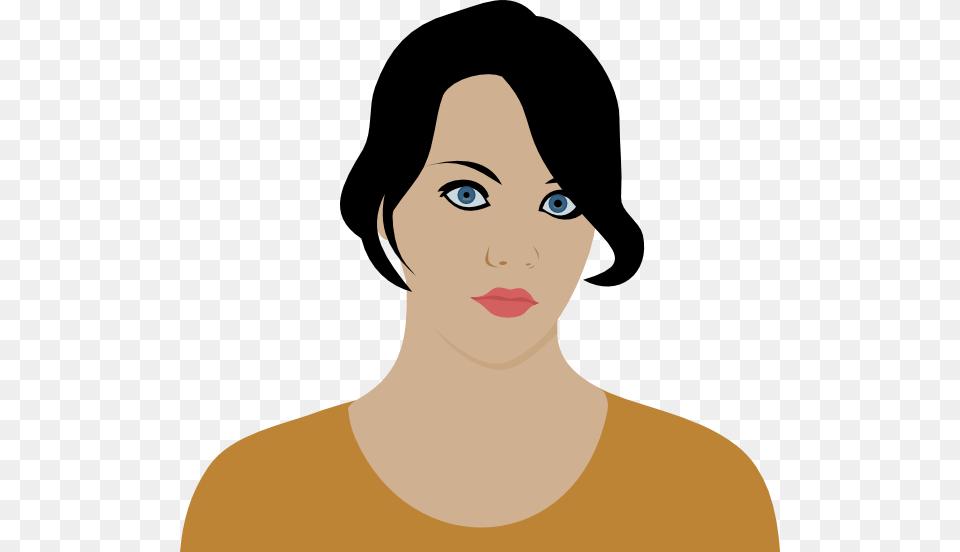 Woman With Dark Brown Hair Clip Art, Adult, Portrait, Photography, Person Png