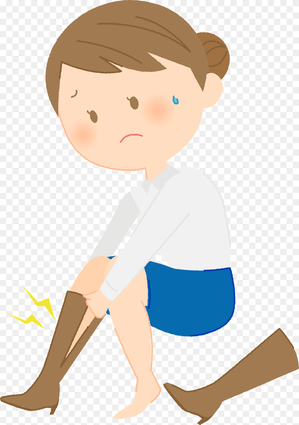 Woman With Edema In Her Legs Clipart, Baby, Person, Face, Head Png Image