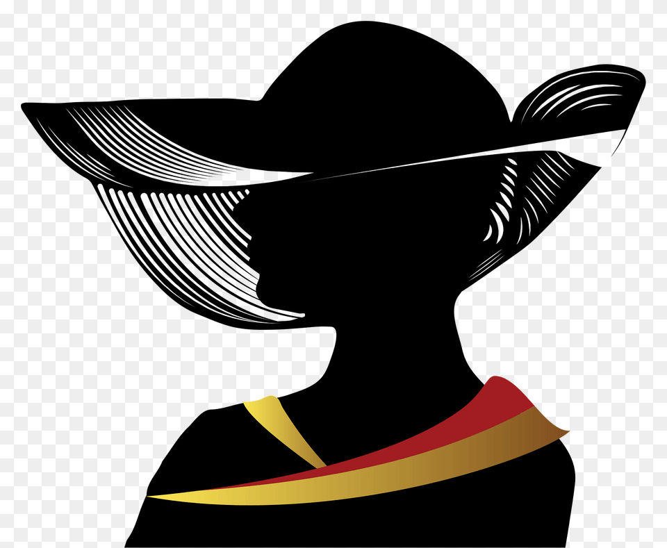 Woman With Fancy Hat Clipart, Clothing, Cowboy Hat, Animal, Fish Png Image