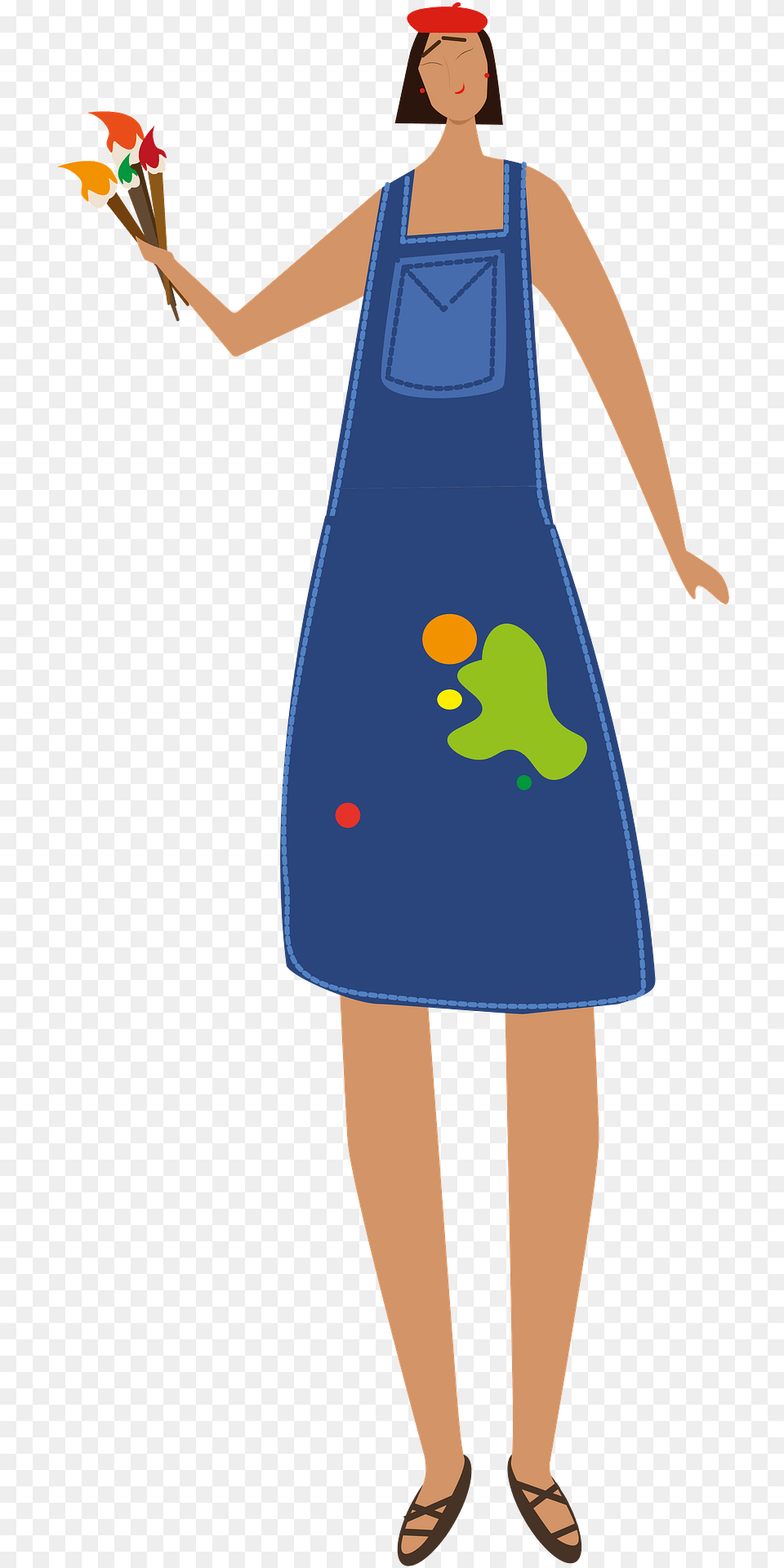 Woman With Flowers Clipart, Adult, Person, Female, Clothing Free Png