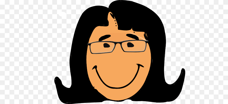 Woman With Glasses Black Hair Clip Art, Accessories, Head, Person, Adult Png