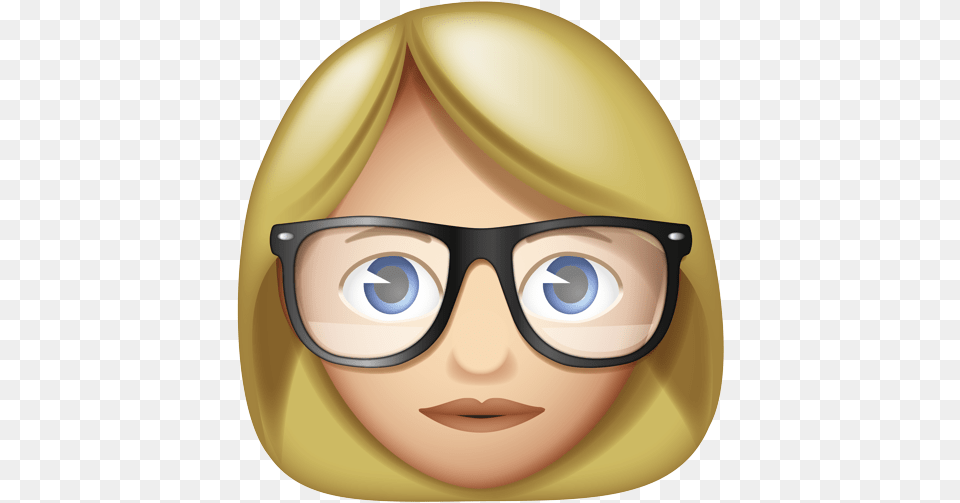 Woman With Glasses Emoji, Accessories, Portrait, Photography, Person Free Transparent Png