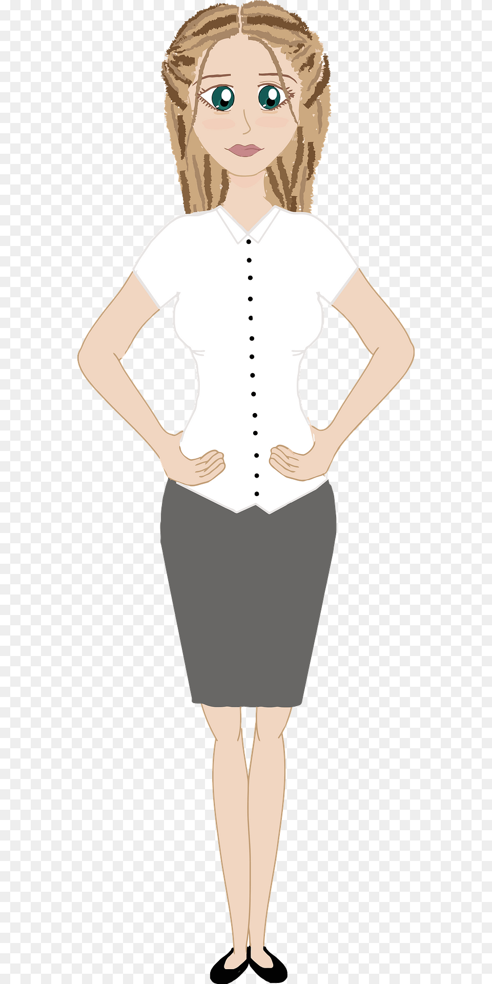 Woman With Hands On Hips Clipart, Adult, Person, Female, Clothing Png Image