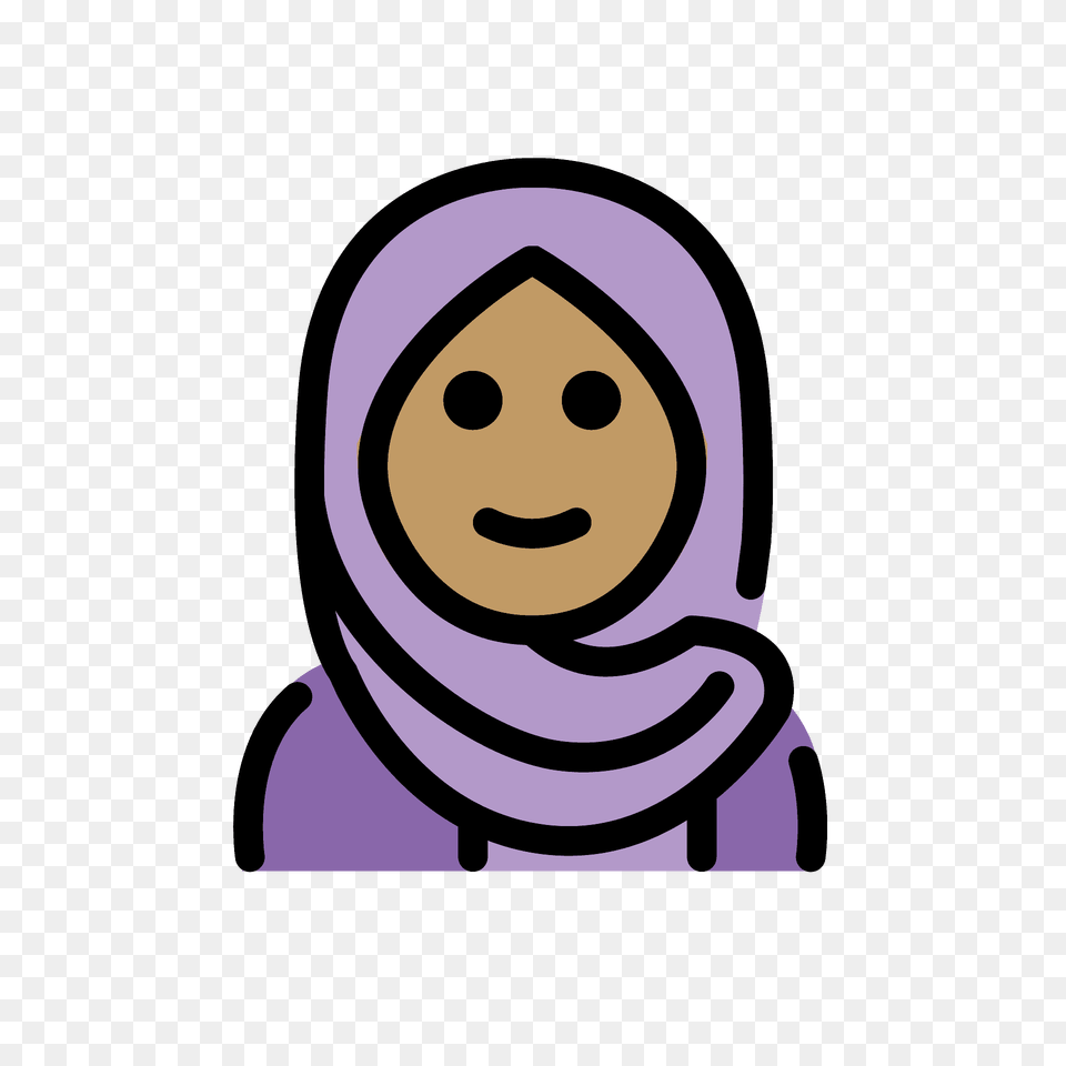 Woman With Headscarf Emoji Clipart, Clothing, Hood, Scarf, Baby Free Png Download