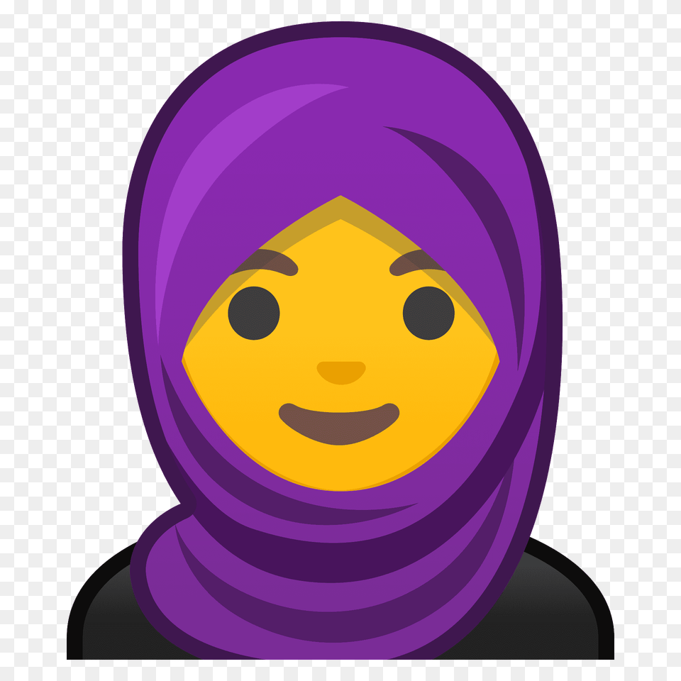 Woman With Headscarf Emoji Clipart, Purple, Face, Head, Person Free Transparent Png