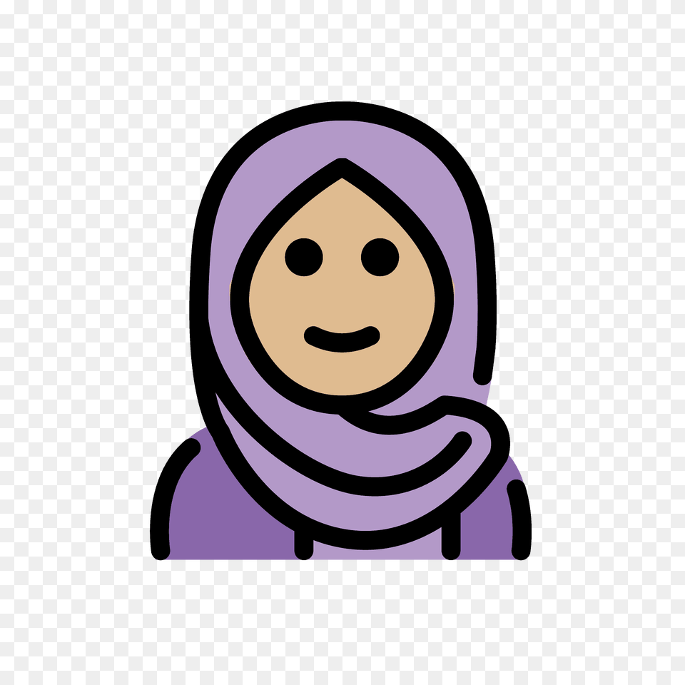 Woman With Headscarf Emoji Clipart, Clothing, Hood, Scarf, Face Free Transparent Png