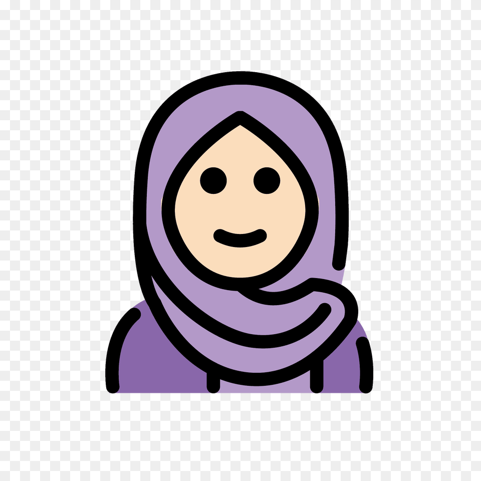 Woman With Headscarf Emoji Clipart, Clothing, Hood, Scarf, Face Free Png Download
