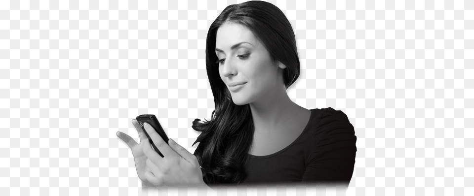 Woman With Iphone, Adult, Portrait, Photography, Person Png