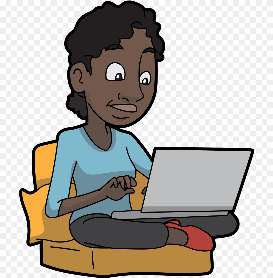 Woman With Laptop, Computer, Electronics, Pc, Person Png Image