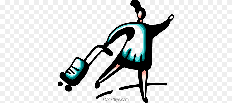 Woman With Luggage Hailing A Cab Royalty Free Vector Clip Art, Graphics, Grass, Plant, Animal Png