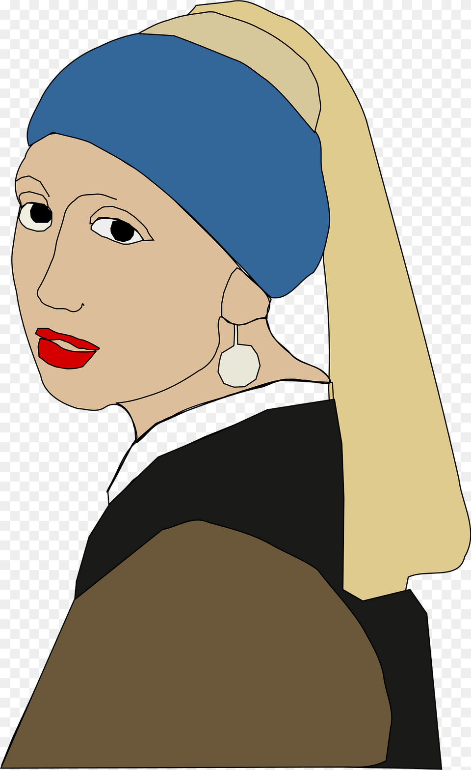 Woman With Pearl Earring Clipart, Accessories, Jewelry, Hat, Cap Free Png