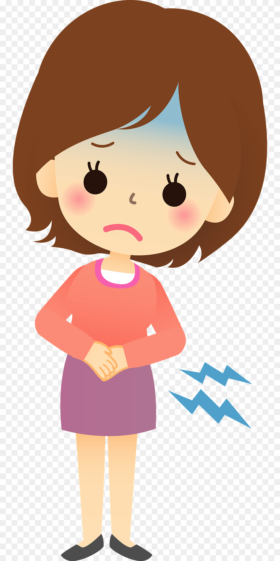Woman With Stomachache Clipart, Baby, Person, Face, Head Png Image