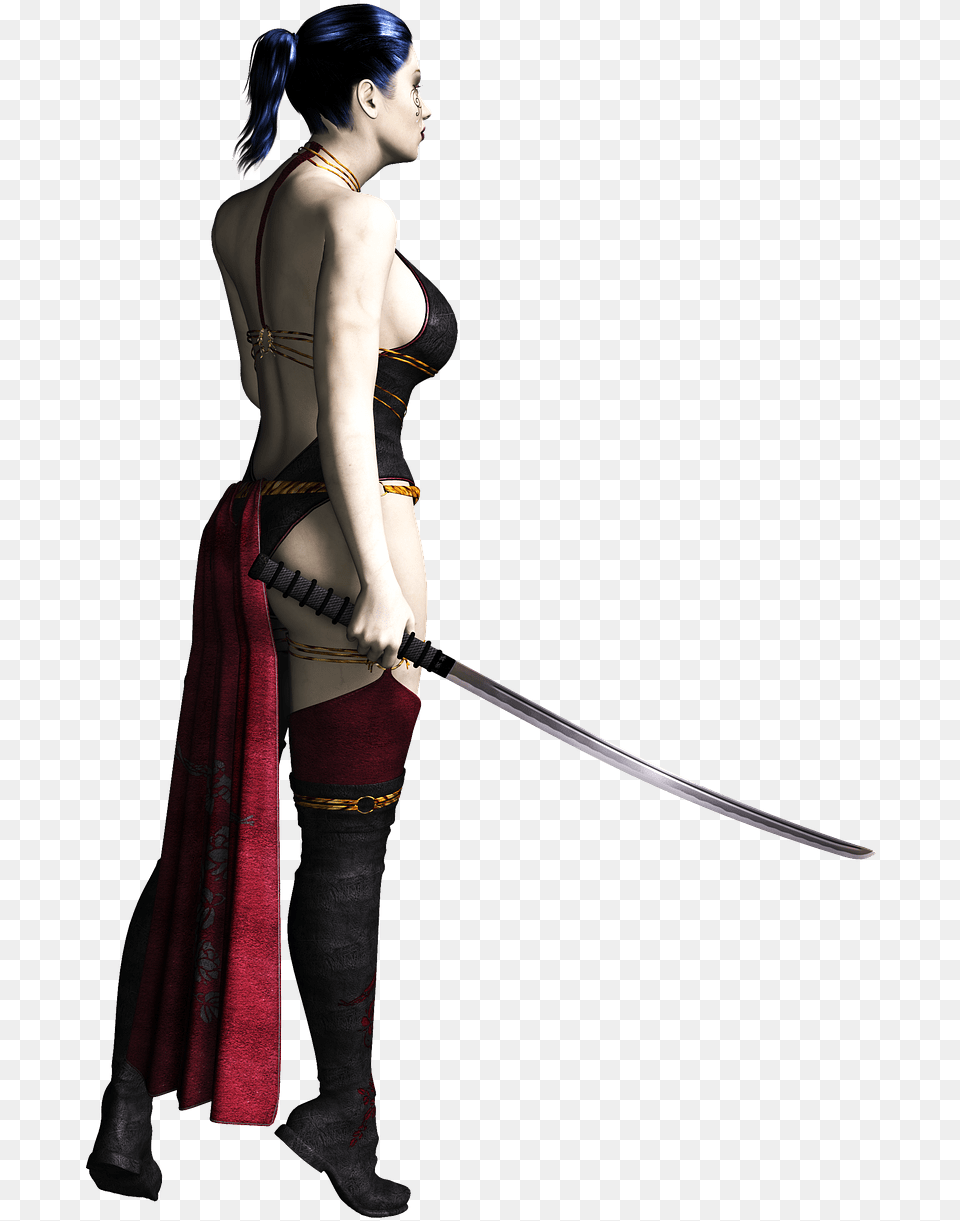 Woman With Sword Clip Arts Transparent Woman With Sword, Weapon, Adult, Person, Female Free Png Download