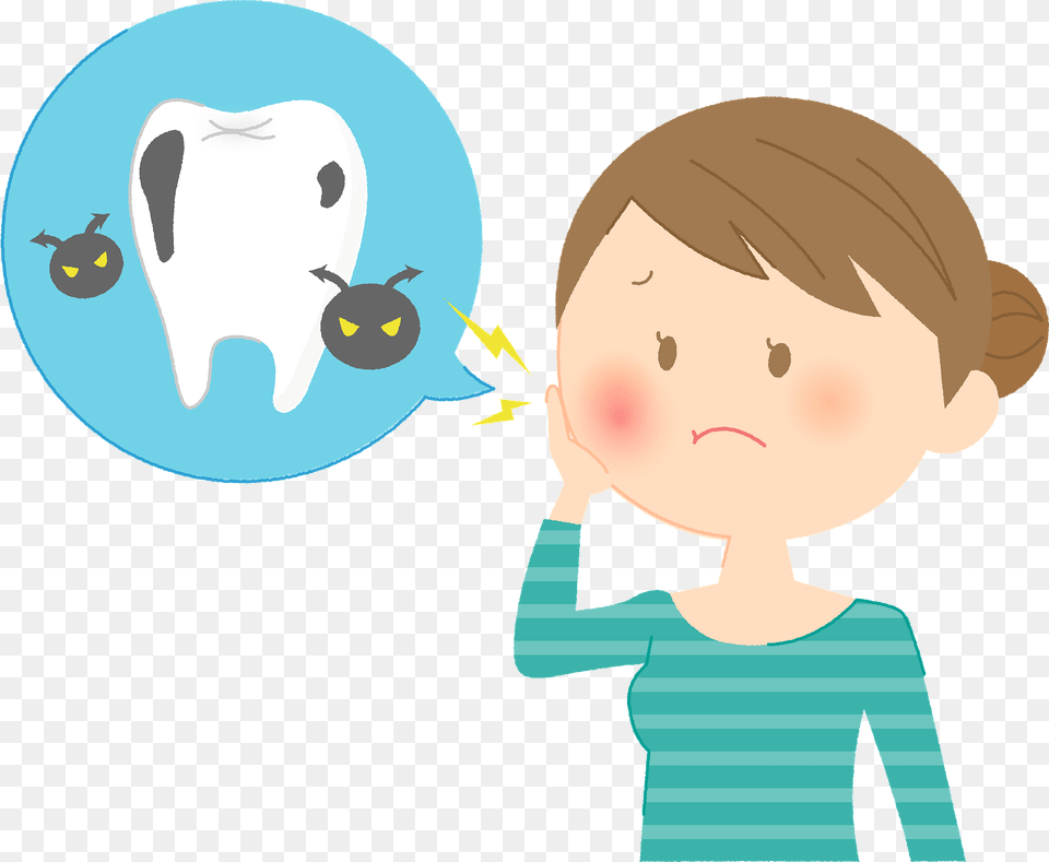 Woman With Tooth Decay Clipart, Baby, Person, Face, Head Png Image