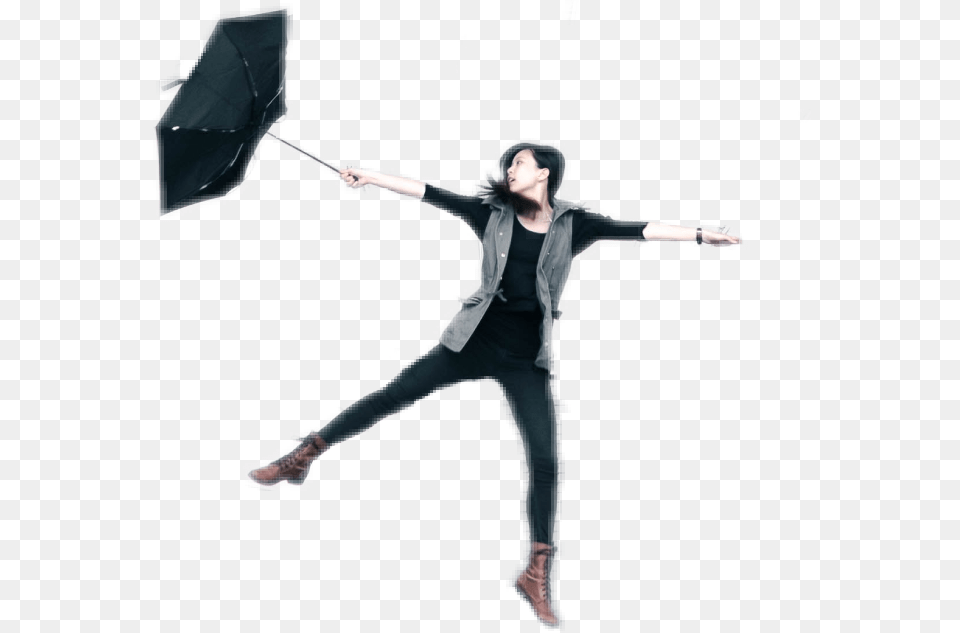 Woman With Umbrella, Adult, Person, Female, Dancing Free Png Download