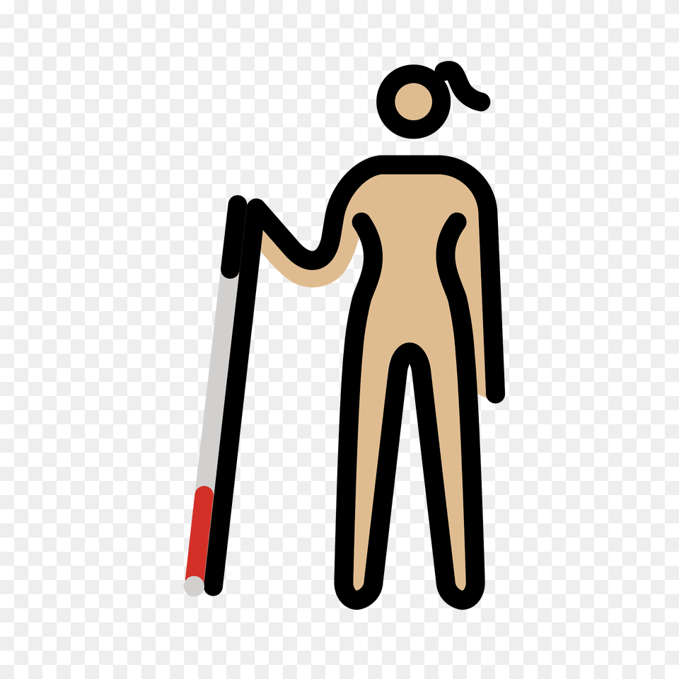 Woman With White Cane Emoji Clipart Free Transparent Png