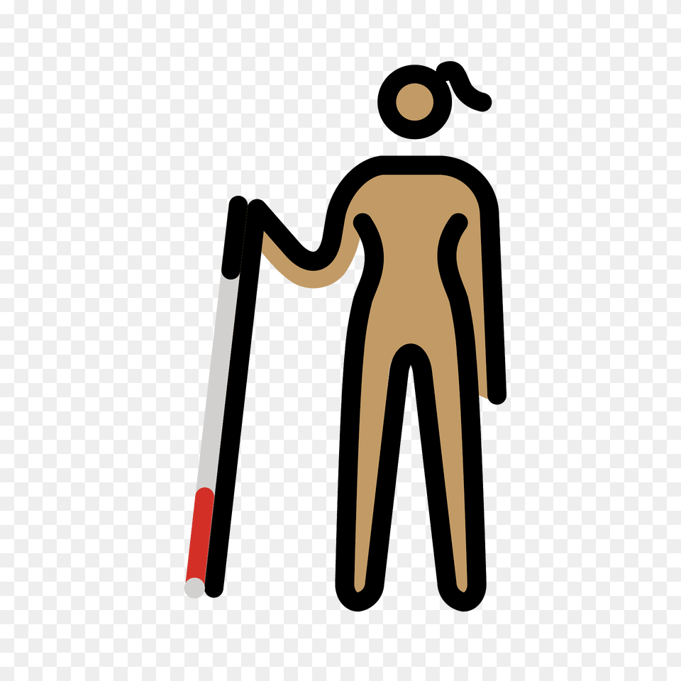 Woman With White Cane Emoji Clipart Free Png