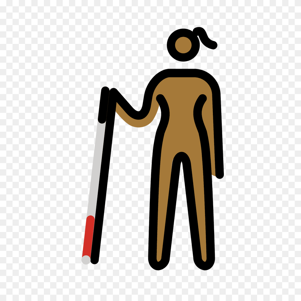 Woman With White Cane Emoji Clipart Png Image