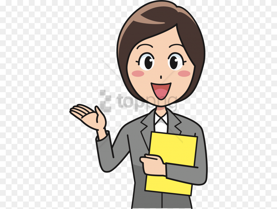Woman Worker Image With Transparent Background Woman Office Worker Clipart, Book, Comics, Publication, Baby Free Png