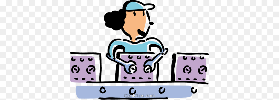 Woman Working On An Assembly Line Royalty Vector Clip Art, Person, Washing, Face, Head Png Image
