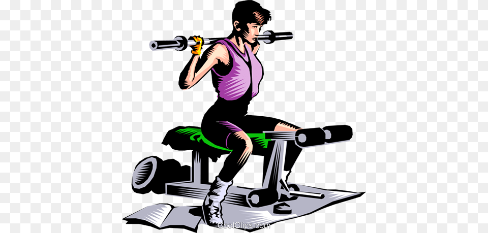 Woman Working Out Royalty Vector Clip Art Illustration, Person, Face, Head, Working Out Png Image