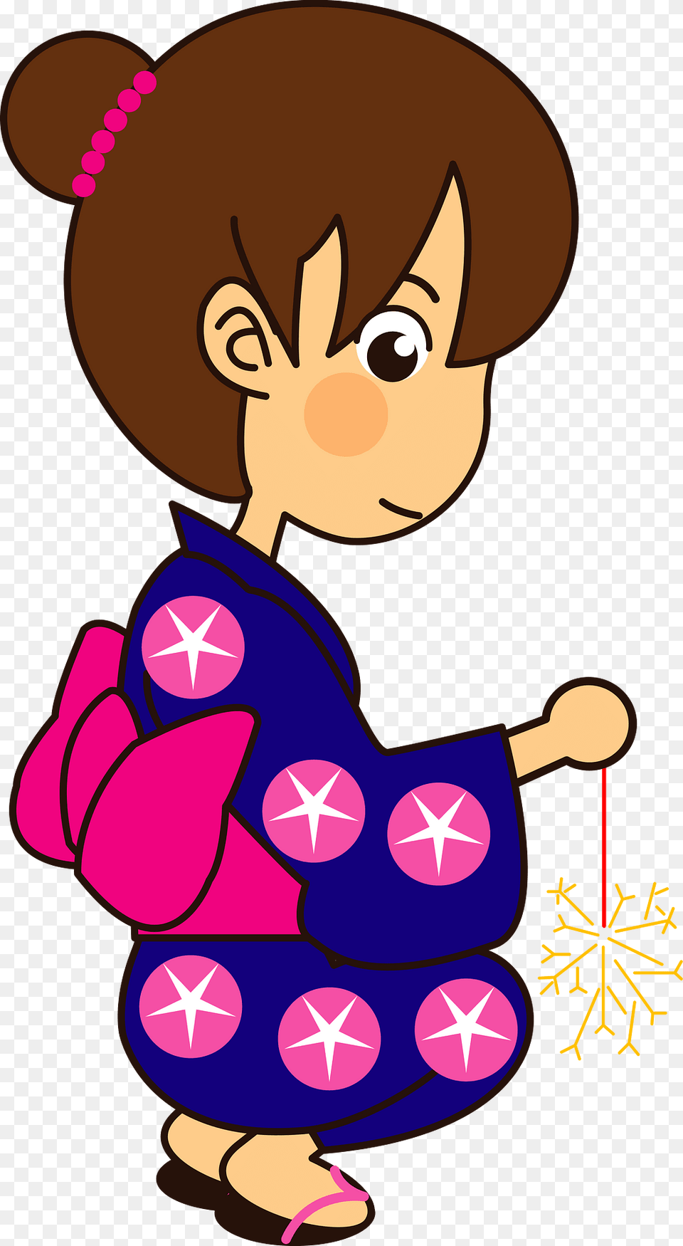 Woman Yukata Sparkler Clipart, Baby, Person, Face, Head Free Png