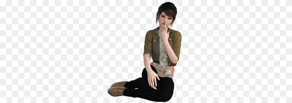 Women Sitting, Person, Clothing, Pants Png Image