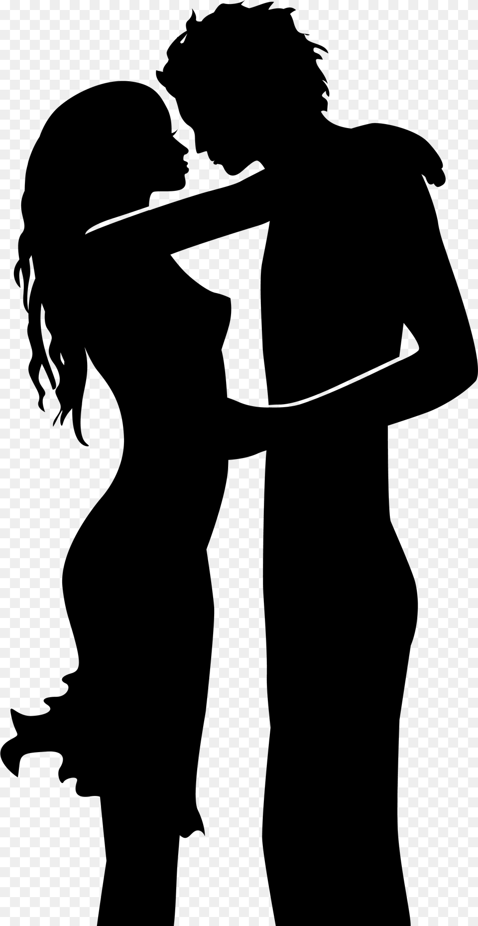 Women And Men Silhouette, Gray Free Png Download