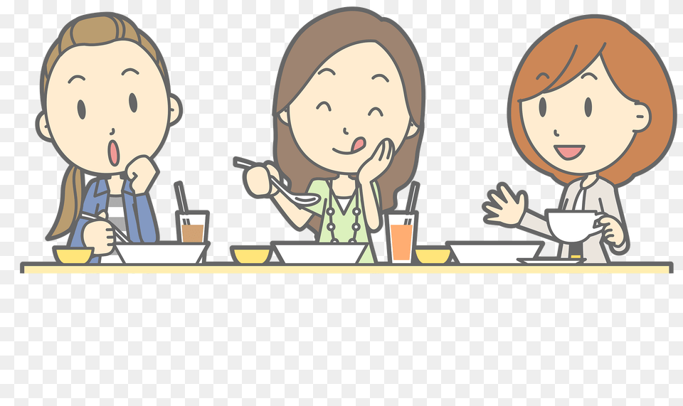 Women Are Eating Lunch Together Clipart, Baby, Person, Face, Head Free Png Download