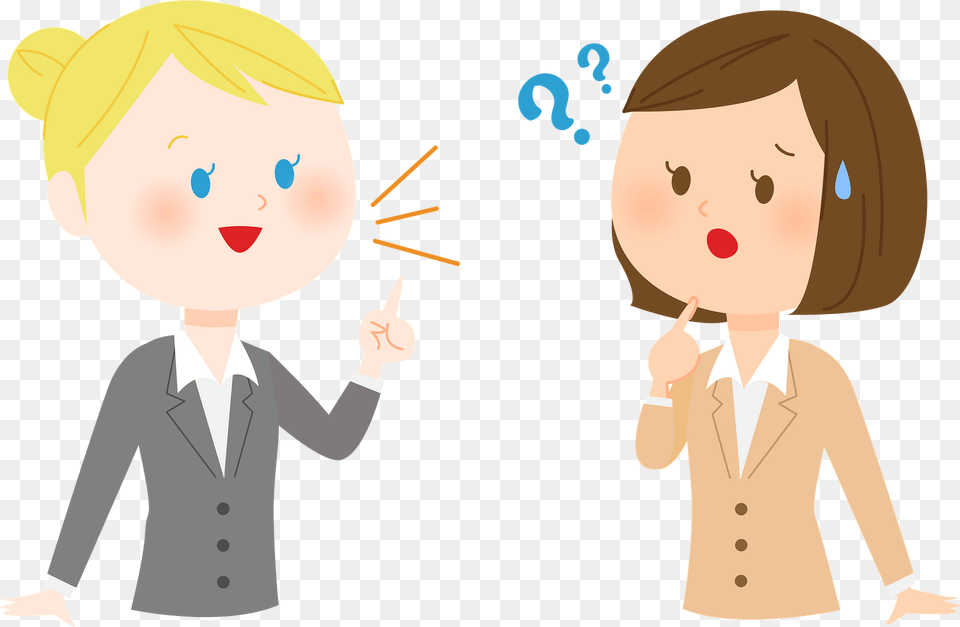 Women Are Talking In English Clipart, Baby, Person, Face, Head Free Png