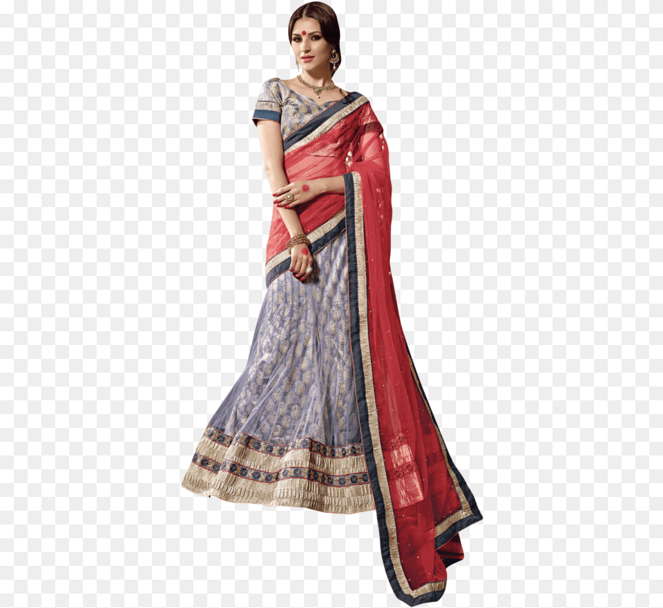 Women Banarasi Brocade Lehenga Choli Sari, Silk, Adult, Female, Person Free Png Download