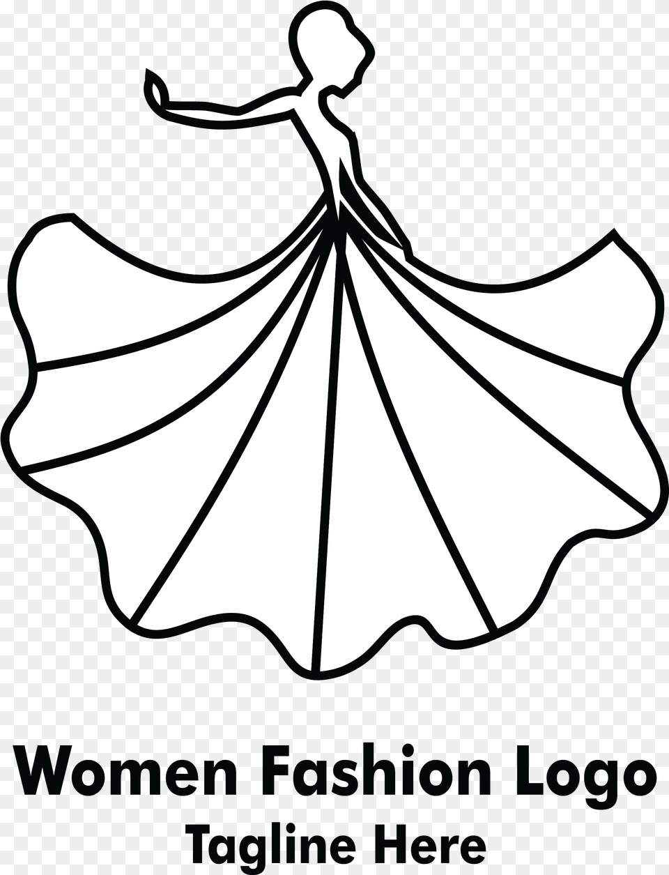 Women Beauty Fashion Logo Illustration, Leaf, Plant, Stencil Png Image