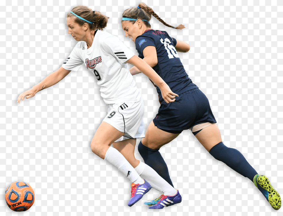 Women Football Player Girl Soccer Player, Ball, Clothing, Sport, Footwear Png Image