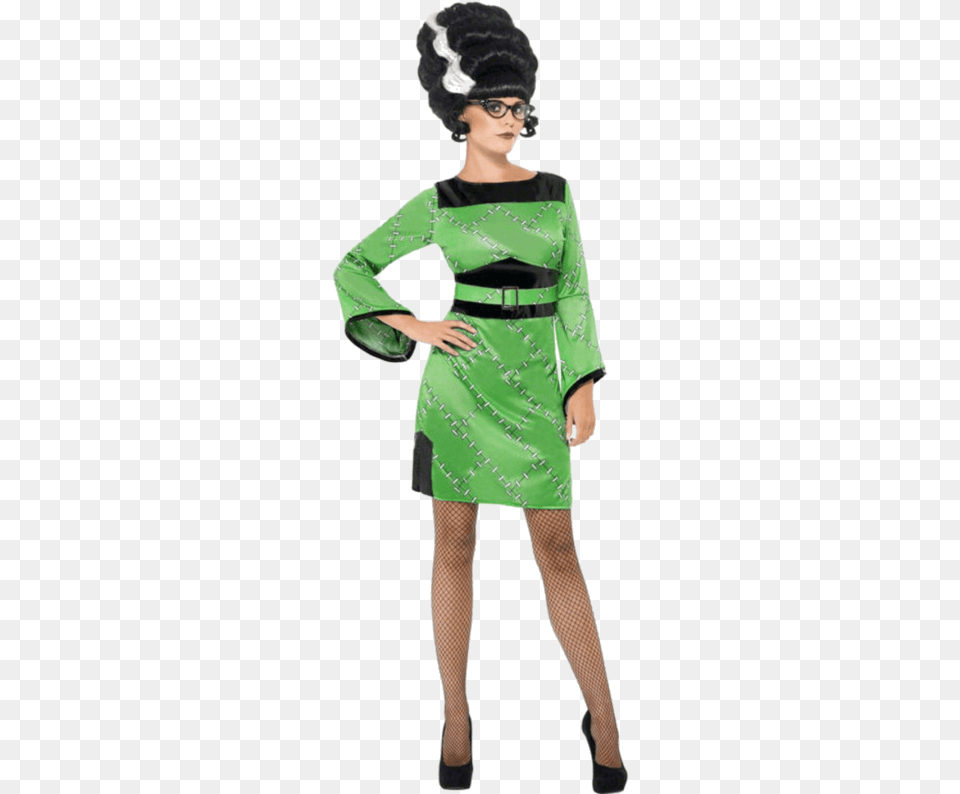 Women Frankenstein Costume, Clothing, Dress, Long Sleeve, Person Free Png Download