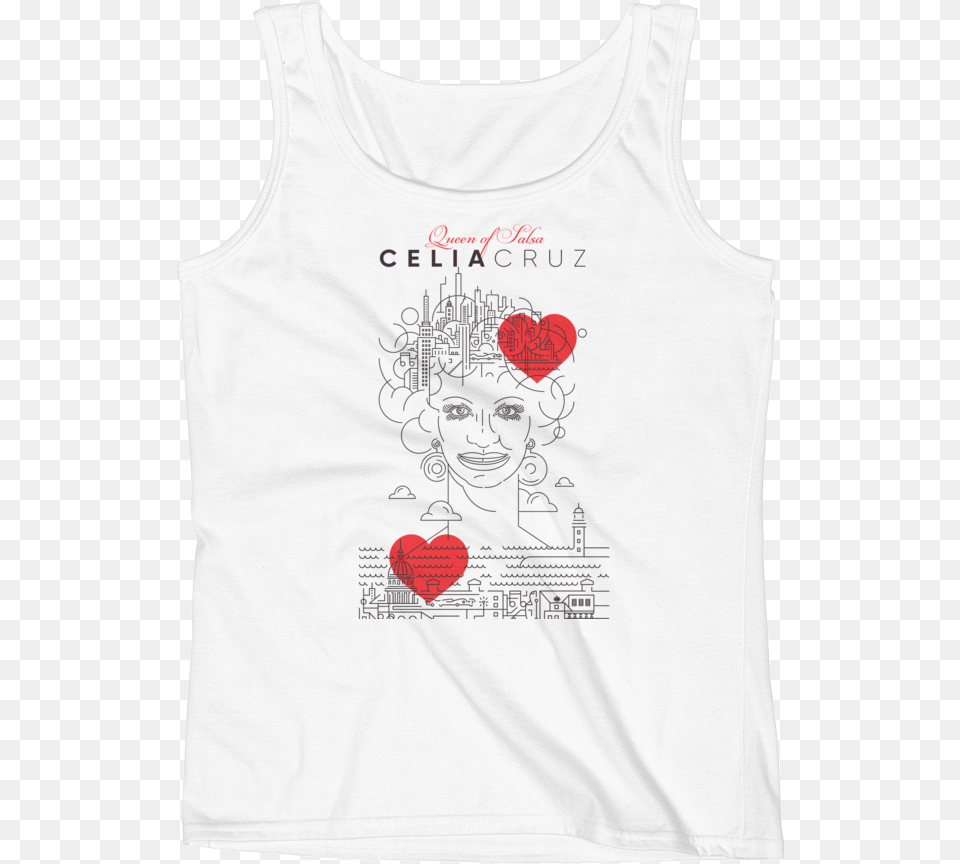 Women Graphic Tank Quotmy Heart In Havanaquot Print Tank Active Tank, Clothing, Tank Top, T-shirt, Face Free Transparent Png