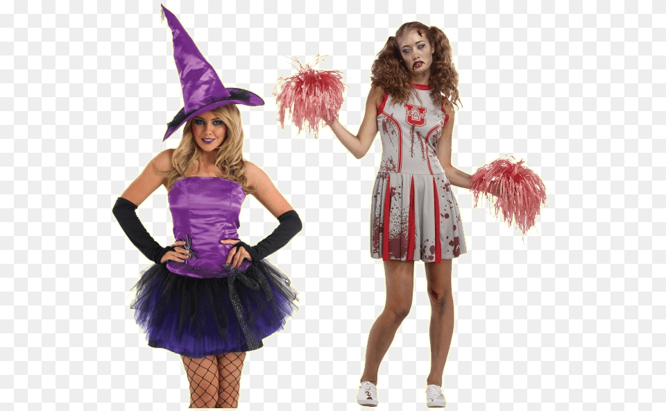 Women Halloween Costumes Dead Cheerleader For Halloween Adult, Clothing, Costume, Dress, Purple Free Png