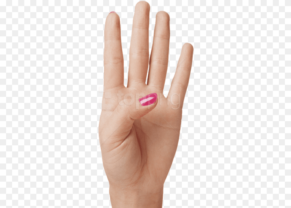 Women Hand Showing Four Finger Four Finger, Body Part, Nail, Person, Manicure Png