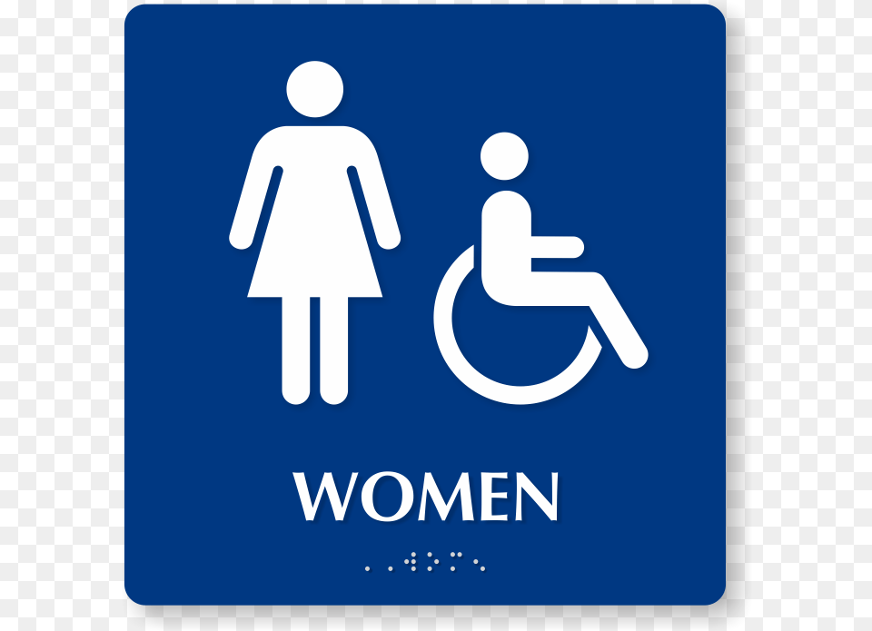 Women Handicap Bathroom Sign, Symbol, Road Sign Png